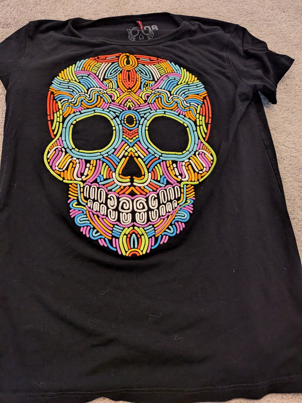 Kids Colorful Skull Shirt From Mexico